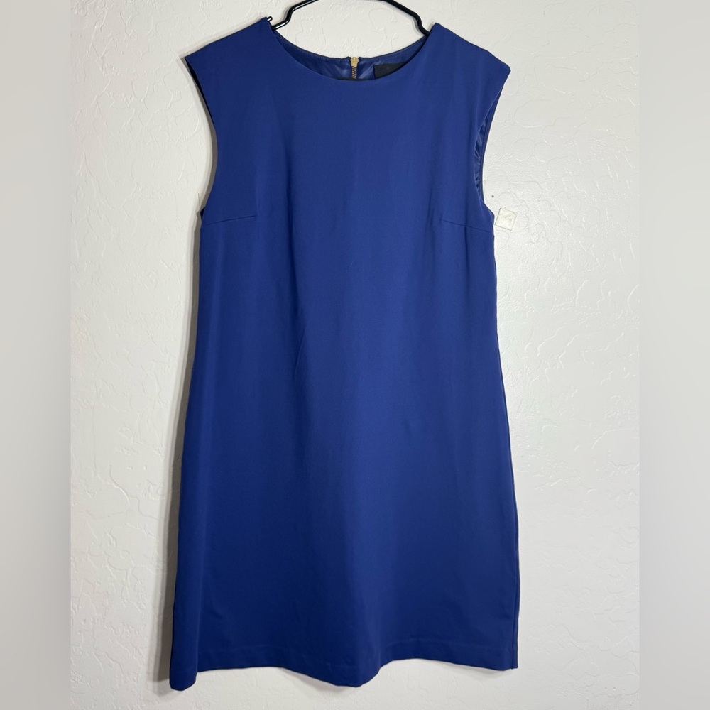Cynthia Rowley Blue Sleeveless Stretch Sheath Dress Size 10 Lined Nylon Blend